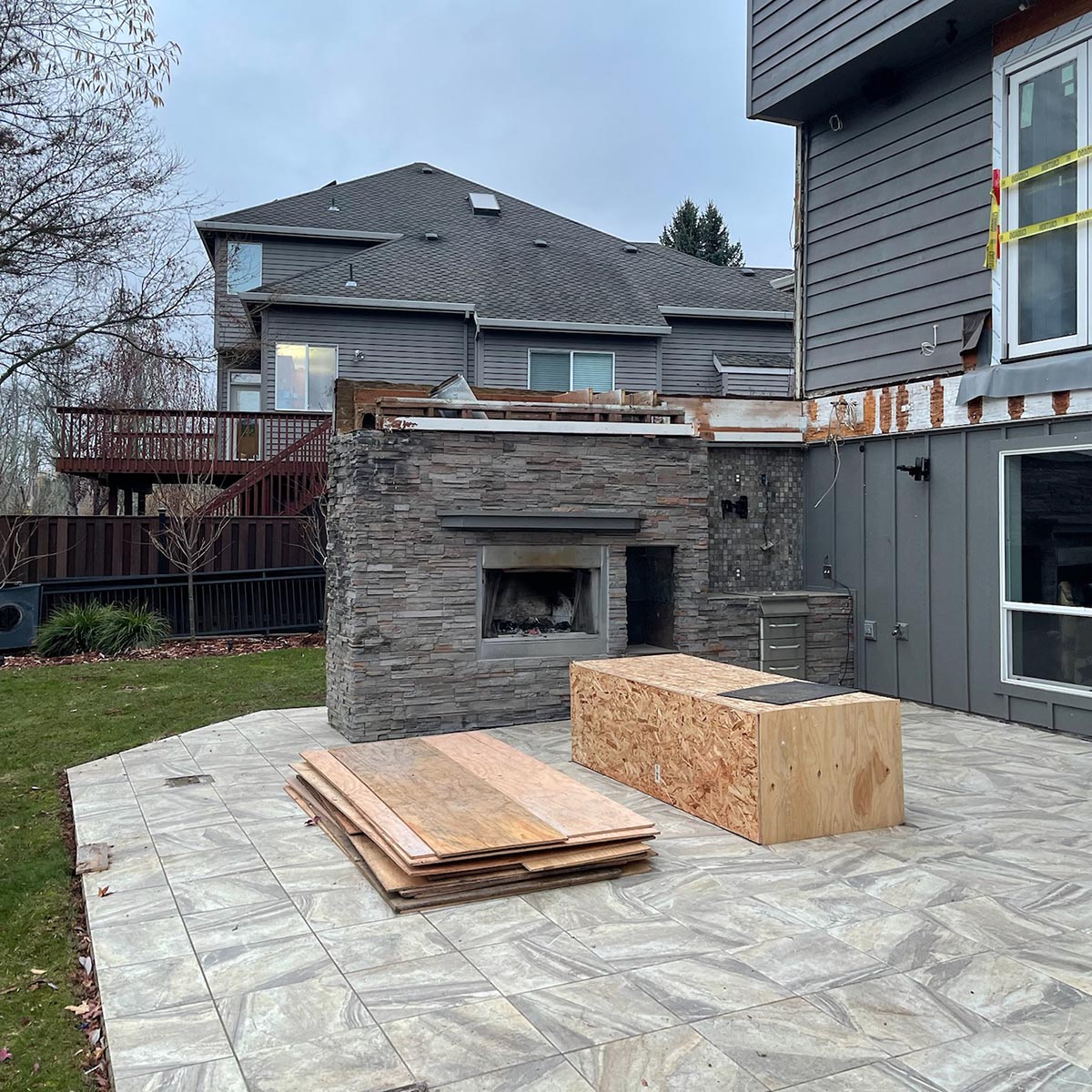 After Demolition. Fireplace goes next.